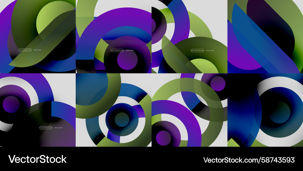 Abstract geometric patterns overlapping circles Abstract geometric patterns overlapping circles Vector Image