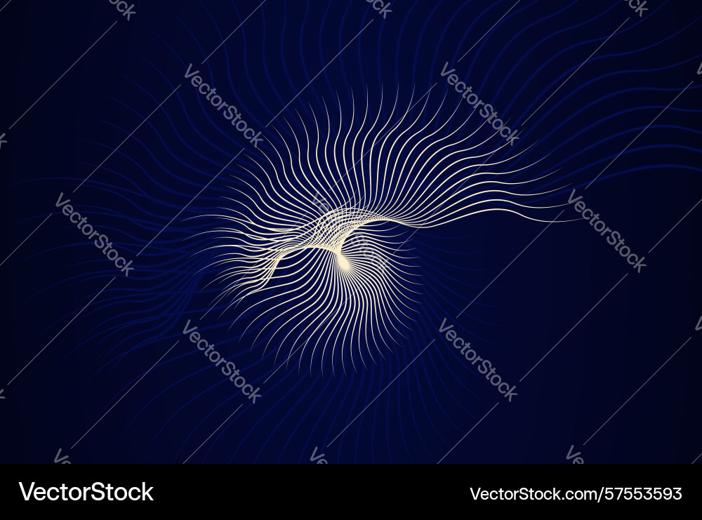 Abstract line spiral in sea shell shape linear Vector Image
