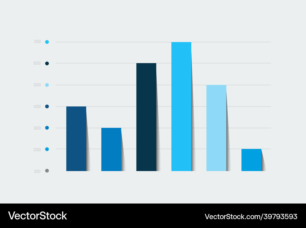 Chart column graph infographic element vector image
