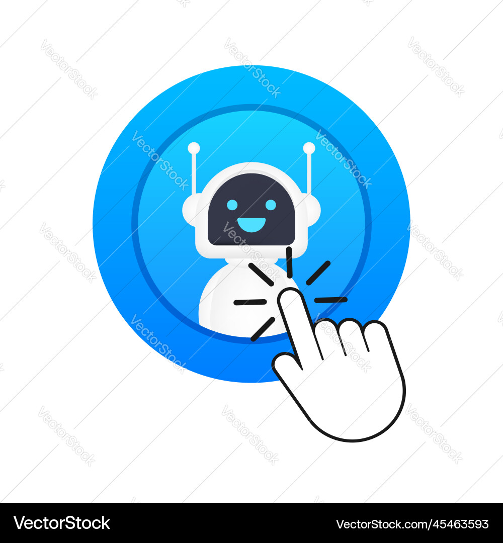 Chat bot mit Laptop Computer Roboter virtuelle Chat bot mit Laptop Computer Roboter virtuelle vektorbild