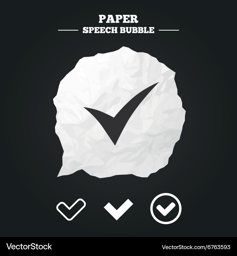 Check signs checkbox confirm icons Vector Image