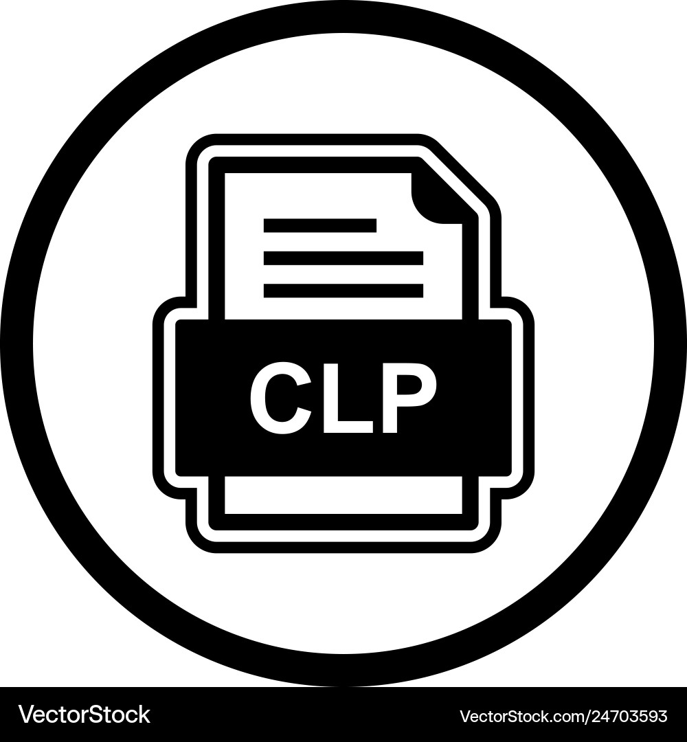 Clp file document icon vector image