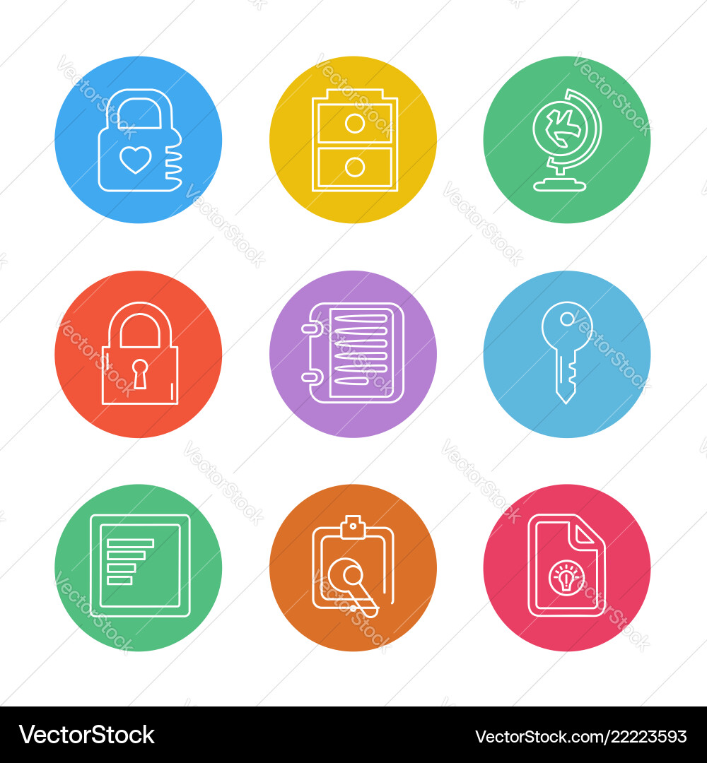 Files document clipboard write eps icons set vector image