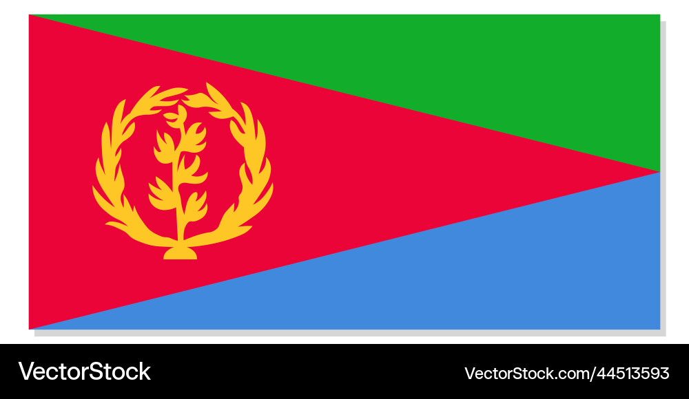 Flag of eritrea eritrean national symbol Flag of eritrea eritrean national symbol vector image