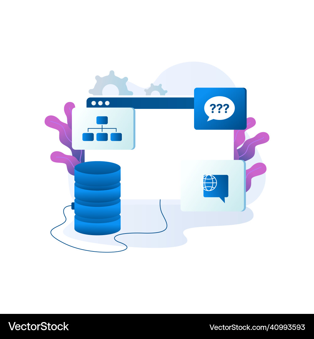 Gradient sql vector image