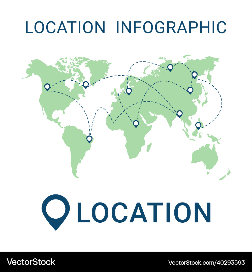 Infographic element design for location Infographic element design for location vector image