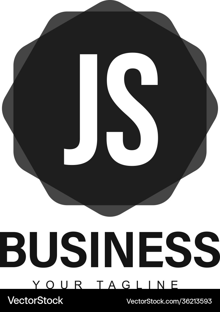 Js initial a logo design with abstract style Vector Image