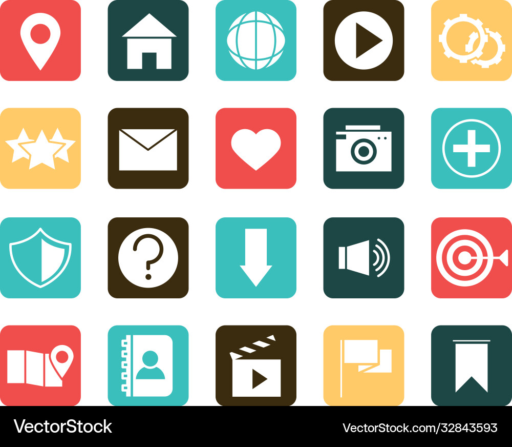 Mobile application pointer gps homepage video vector image