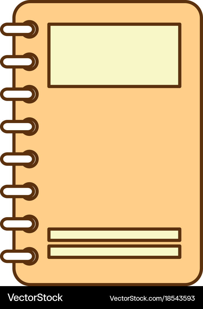 Notebook with tabs icon vector image