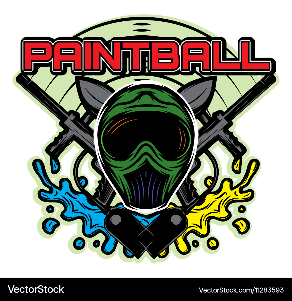 Paintball Action Template Vector Image