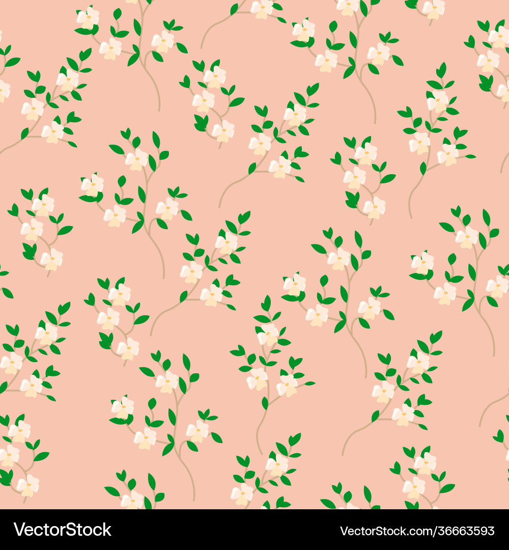 Seamless pattern apple tree branches in bloom Seamless pattern apple tree branches in bloom vector image