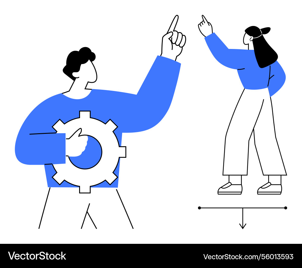 Team collaboration and problem-solving Team collaboration and problem-solving Vector Image