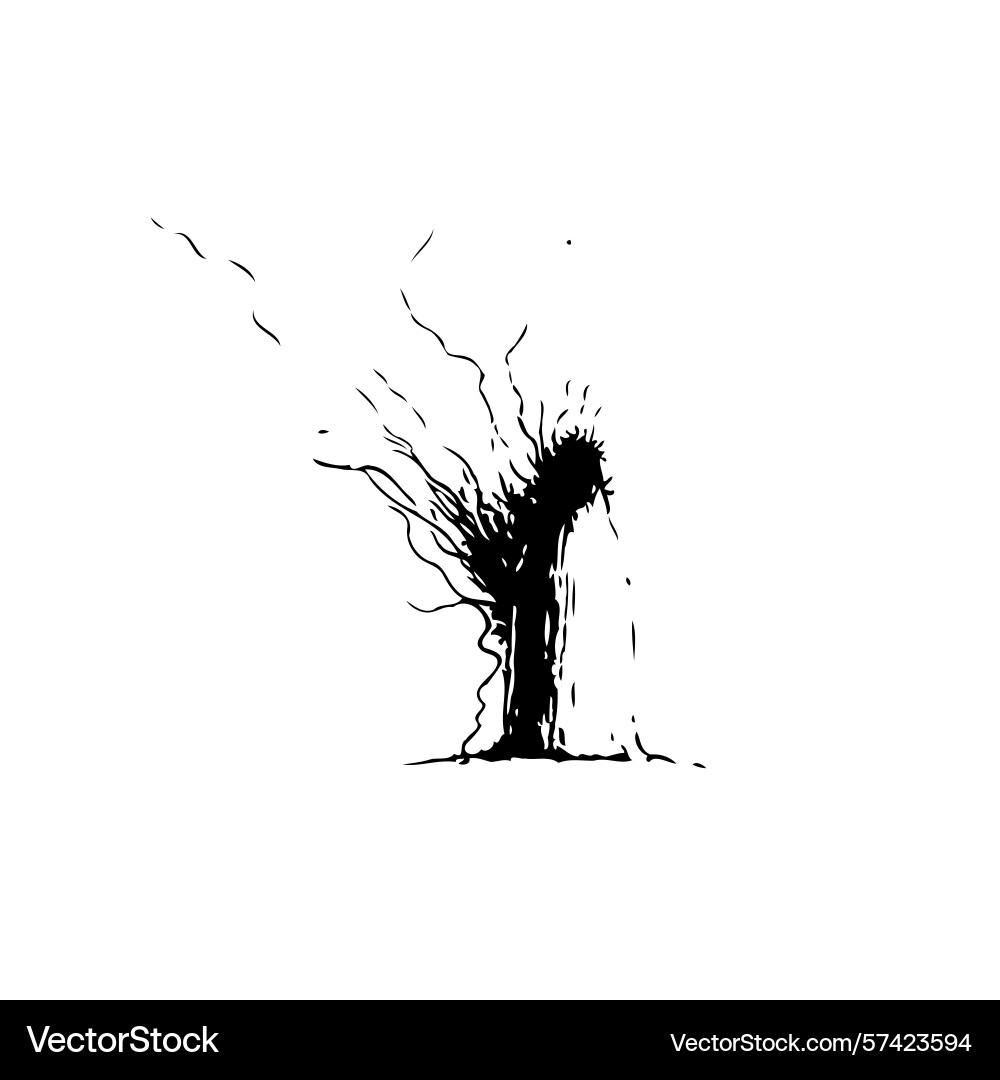 Abstract artistic representation of a tree Vector Image