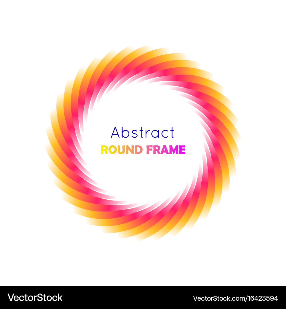 Abstract round frame gradient vector image