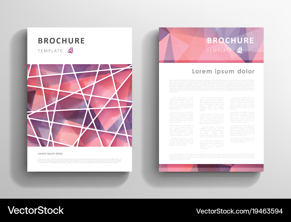 Abstract triangular brochure design template Vector Image