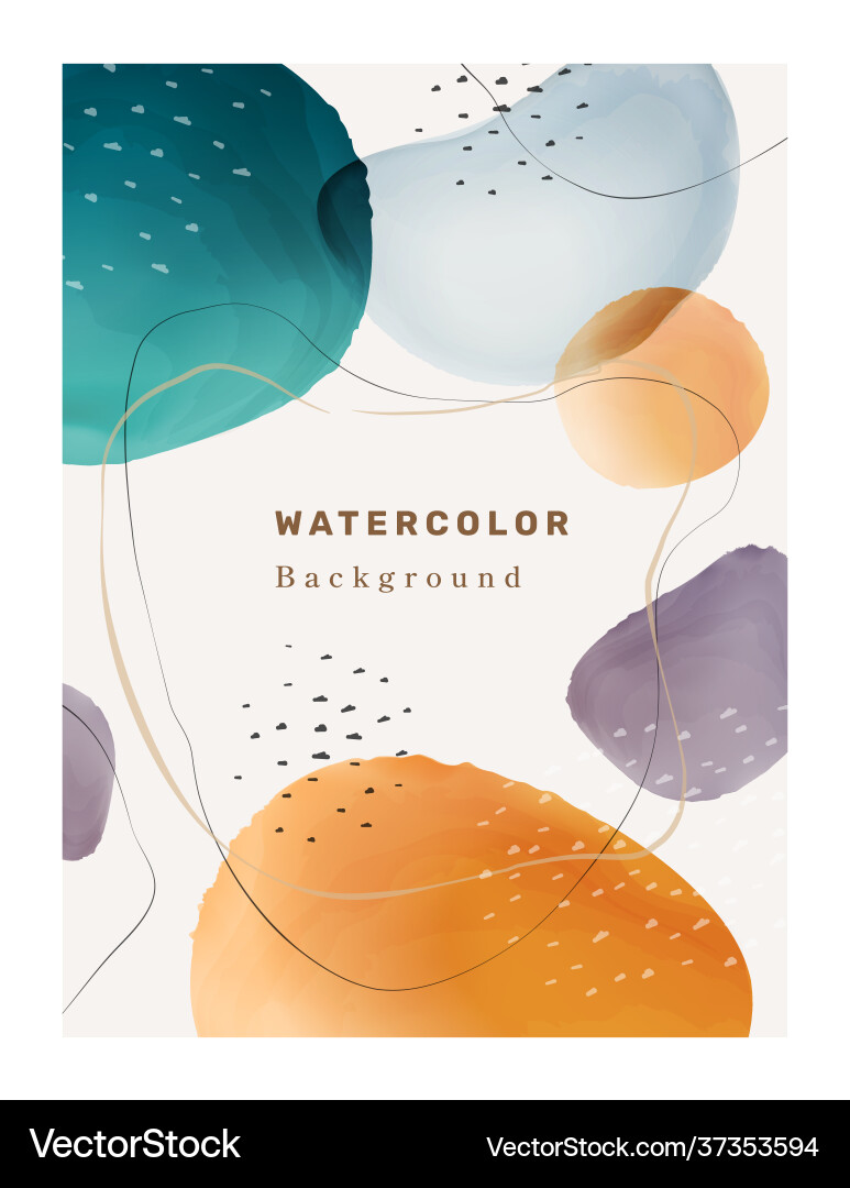 Abstract watercolor design blobs and brush strokes Abstract watercolor design blobs and brush strokes vector image