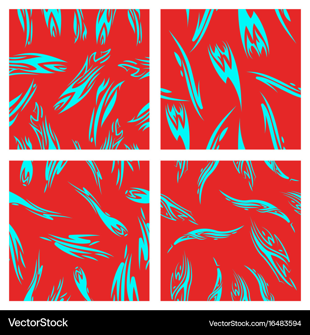 Assembly of patterns in striped style vector image