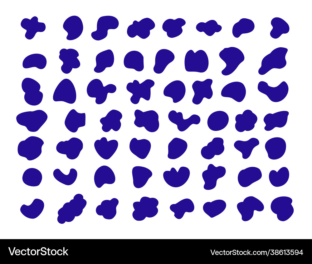Blob in different shapes isolated on white Blob in different shapes isolated on white vector image