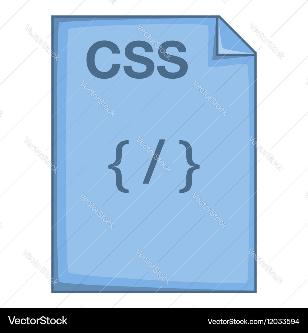 Css file icon cartoon style Vector Image