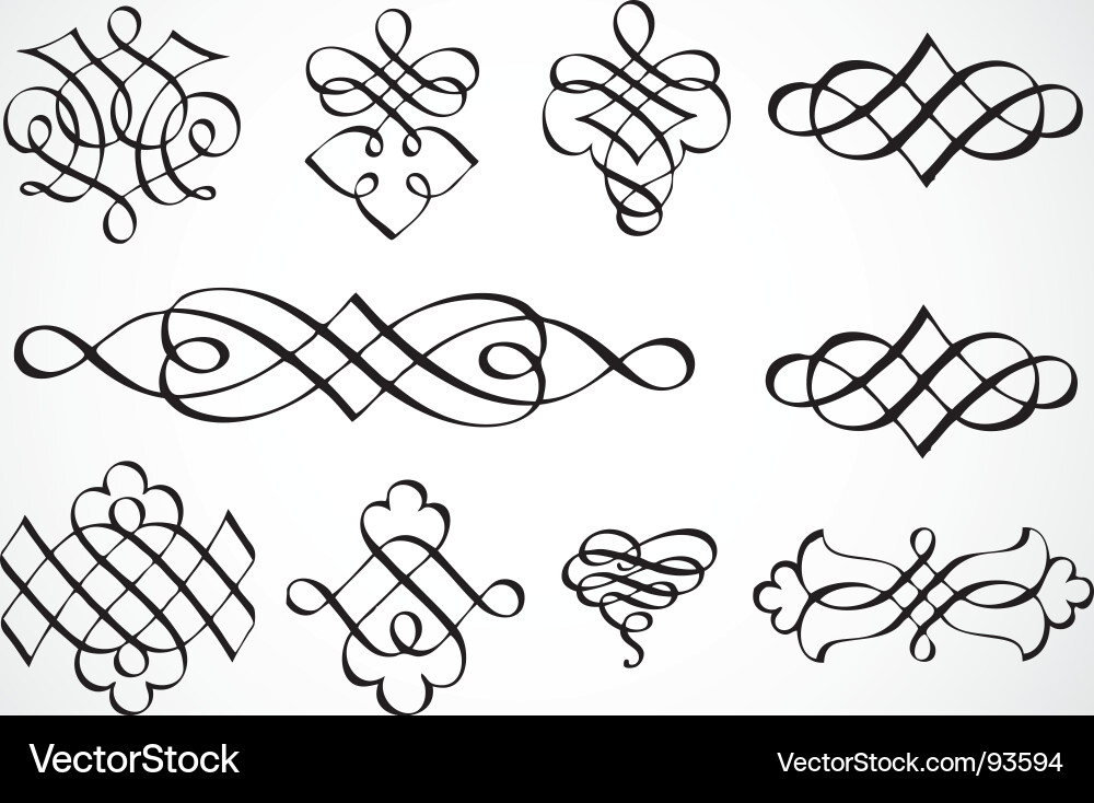 Elegant Swirl Patterns vector image