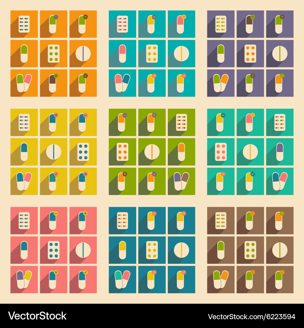 Flat with shadow concept and mobile application Vector Image