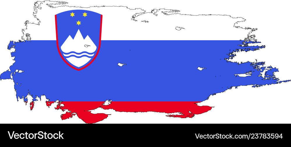 Grunge Pinselstrich mit Slovenia Nationalfahne Grunge Pinselstrich mit Slovenia Nationalfahne vektorbild