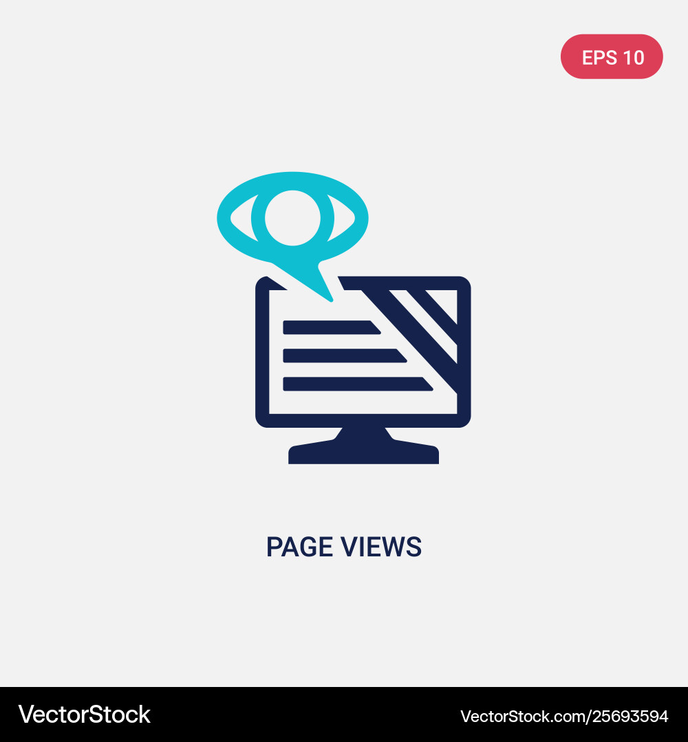 Two color page views icon from big data concept Two color page views icon from big data concept vector image