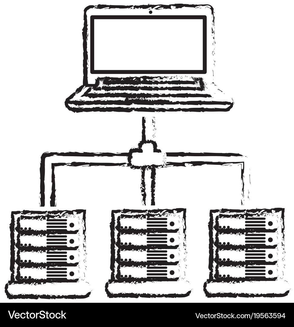 Web hosting design vector image