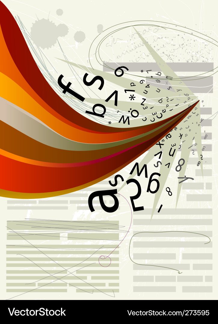 Abstract Number Splash Vector Image