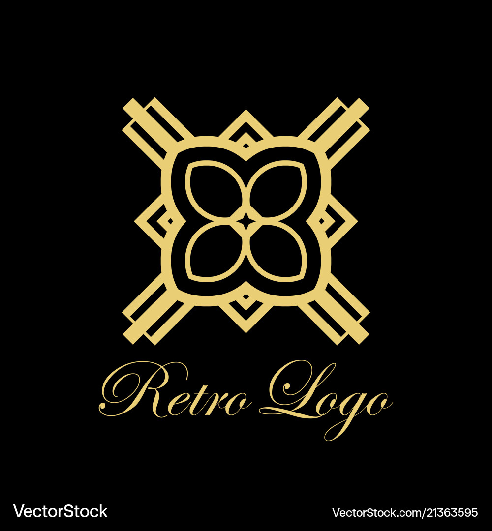 Art deco logo Art deco logo vector image