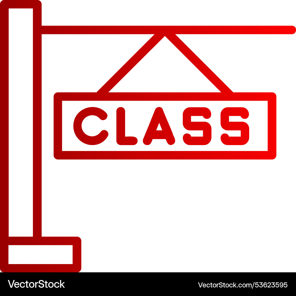 Class line gradient icon Vector Image