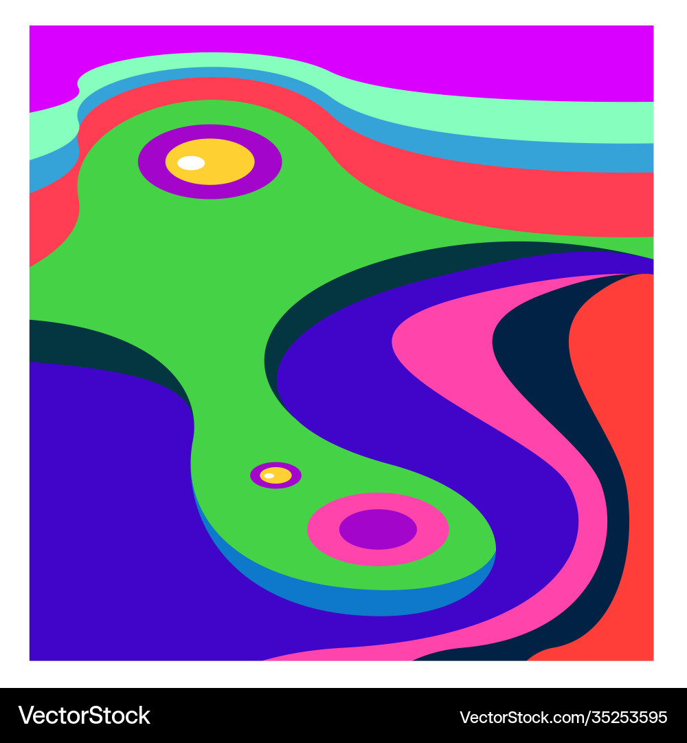 Colorful geometric and curve background pattern Vector Image