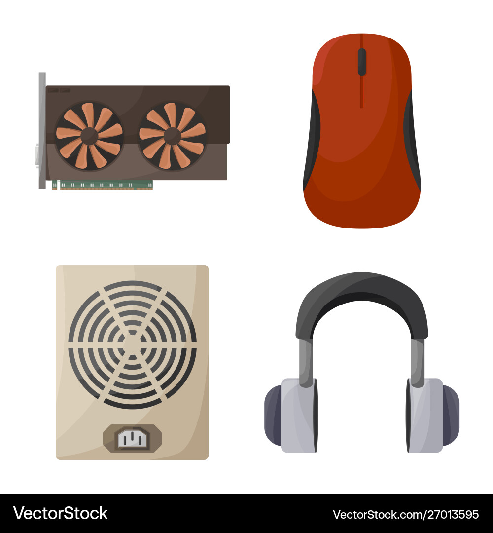 Design computer and hardware icon Design computer and hardware icon vector image