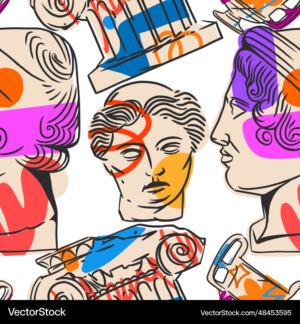 Hand drawn abstract graphic greek ancient Hand drawn abstract graphic greek ancient vector image