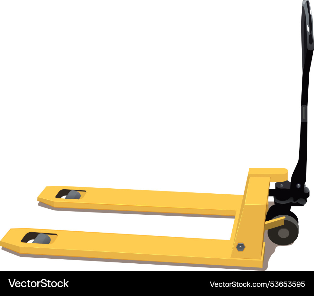 Hand pallet truck tool for loading and unloading Hand pallet truck tool for loading and unloading vector image