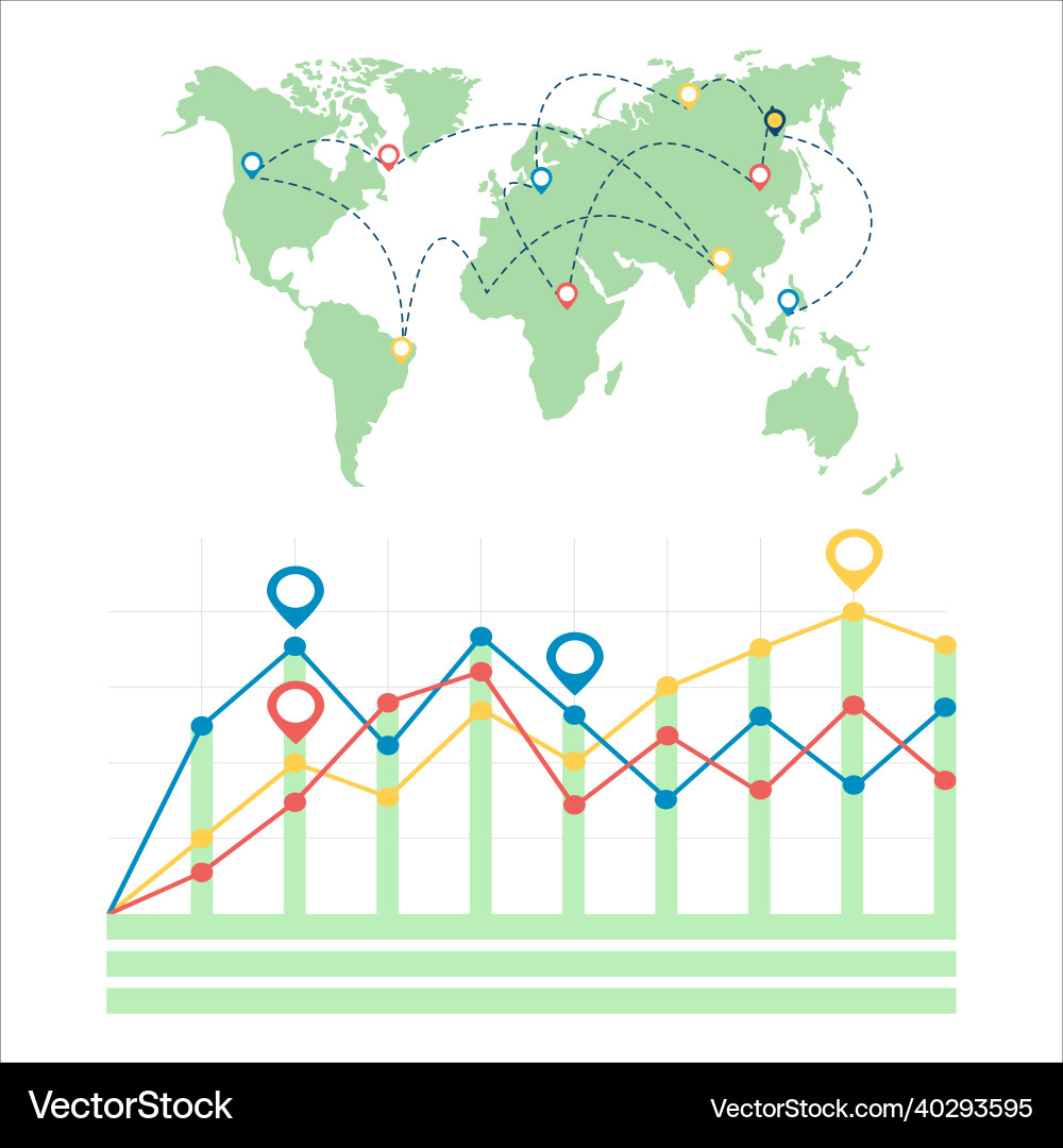 Infographic element design for location Infographic element design for location vector image