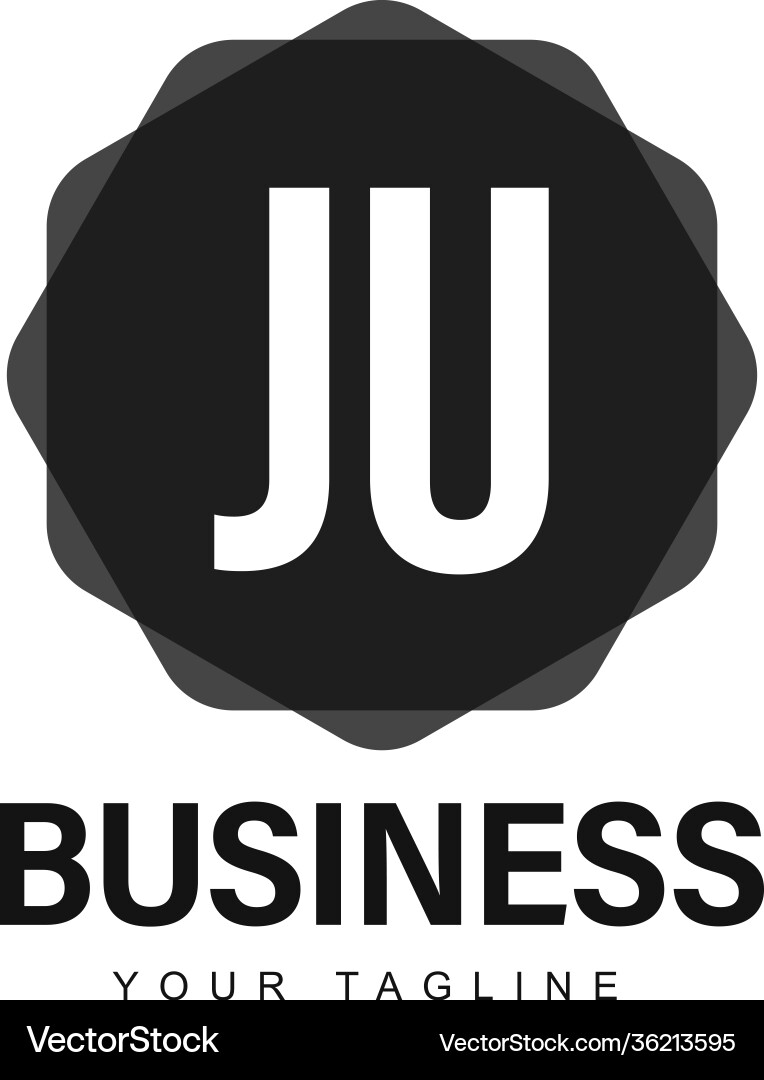 Ju initial a logo design with abstract style Ju initial a logo design with abstract style vector image