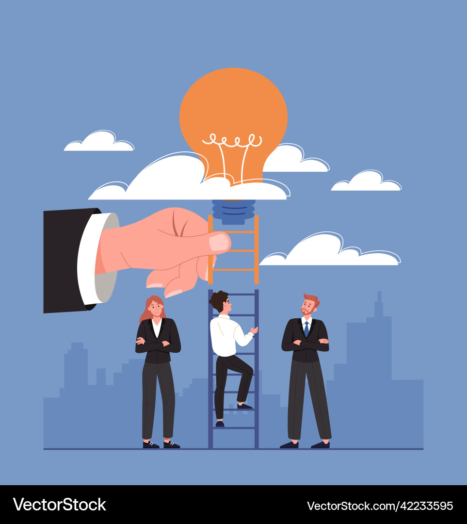 Ladder to idea Vector Image