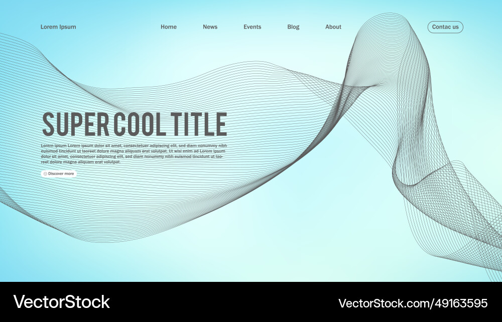 Landing page abstract design template for website Vector Image