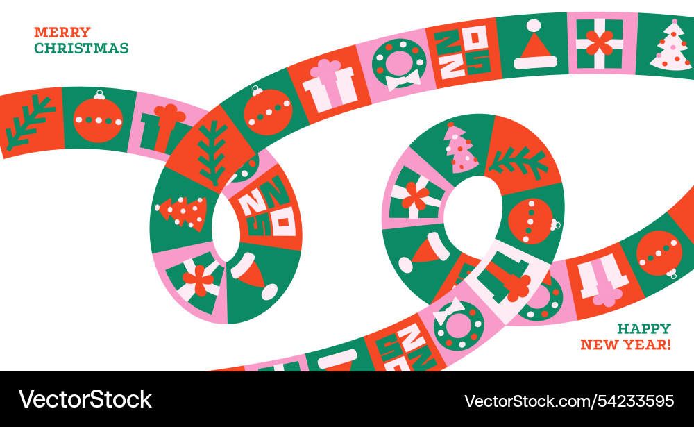 Merry christmas and happy new year greeting cards Merry christmas and happy new year greeting cards vector image