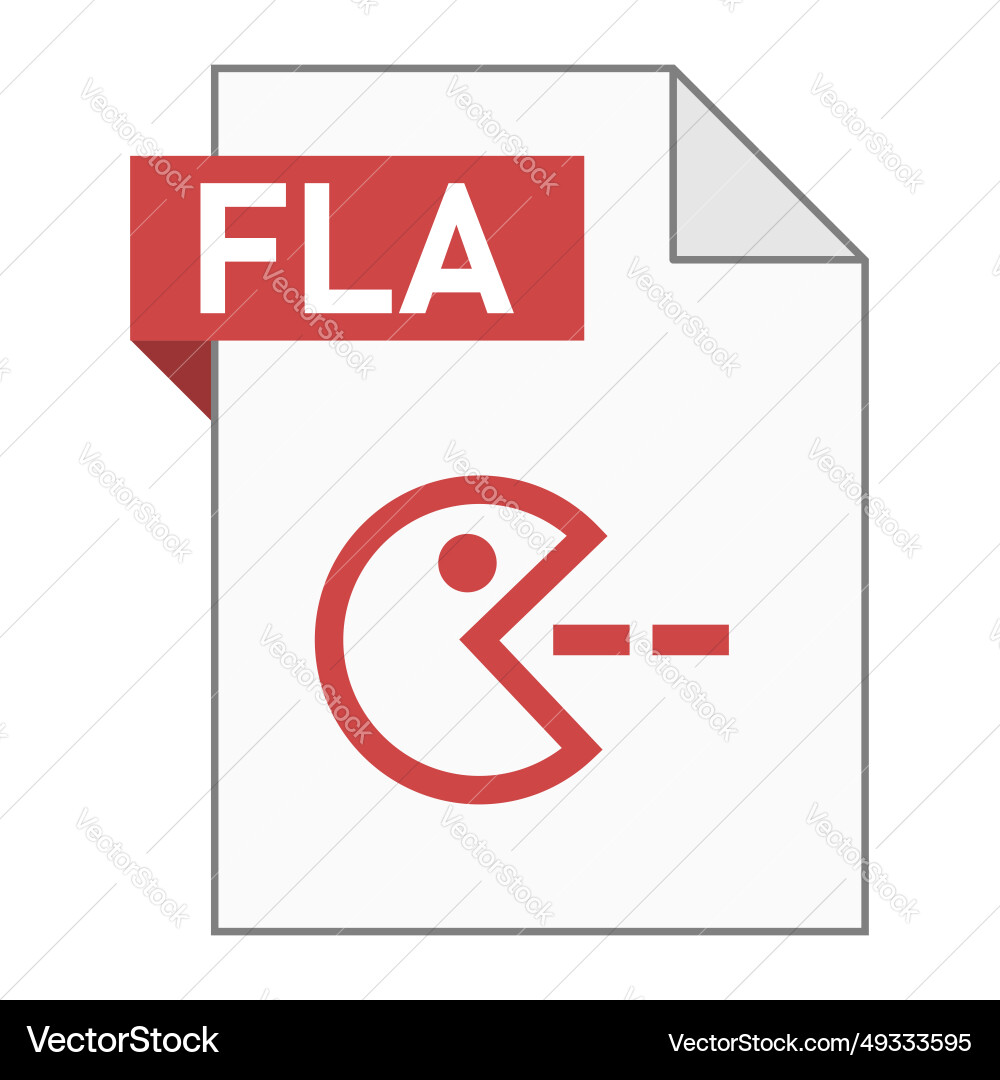 Modern flat design of fla file icon for web Vector Image