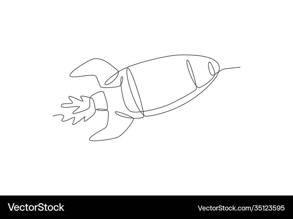 One continuous line drawing simple retro One continuous line drawing simple retro vector image