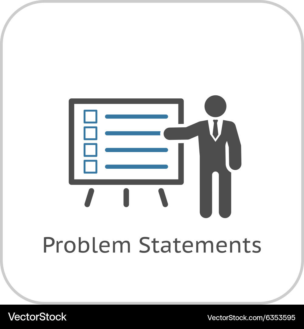 Problem statements icon flat design Vector Image