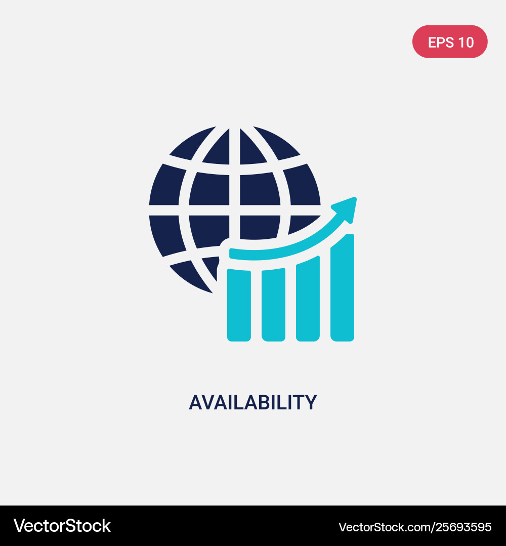 Two color availability icon from big data concept Two color availability icon from big data concept vector image