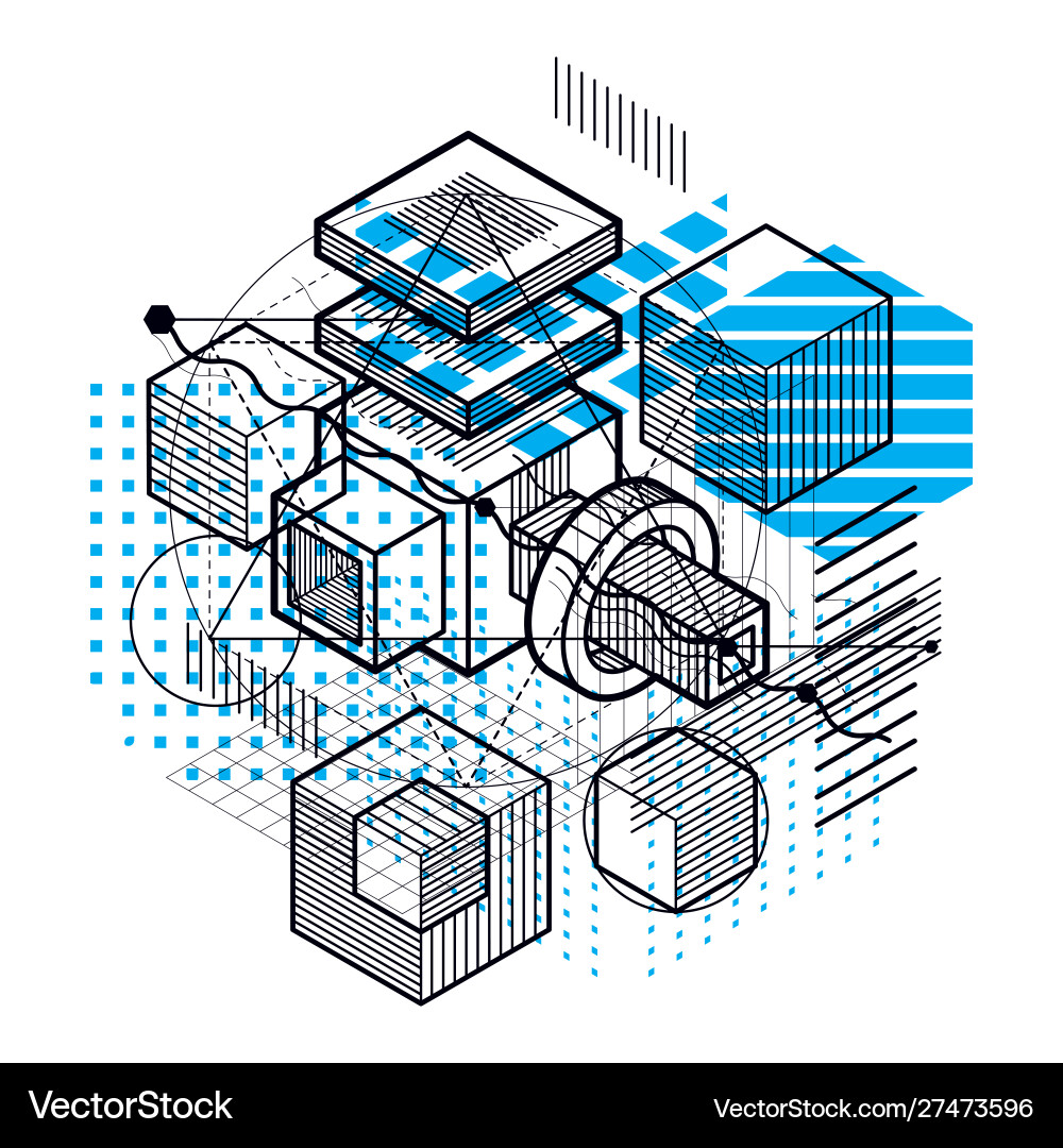 Abstract isometrics background 3d layout Abstract isometrics background 3d layout vector image