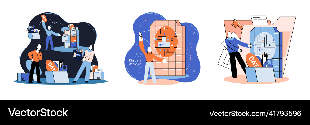 Big data analytics platform management Big data analytics platform management vector image