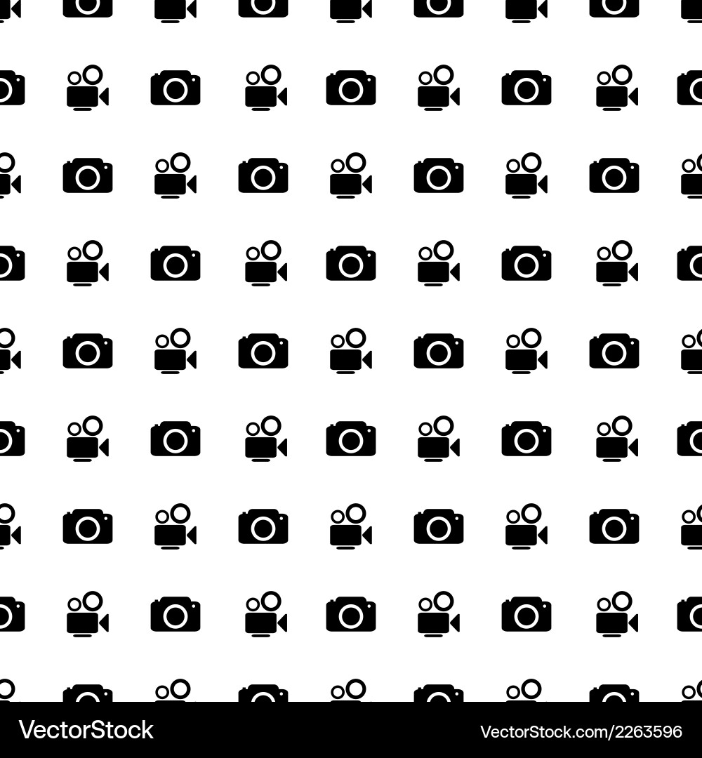 Camera seamless pattern Vector Image