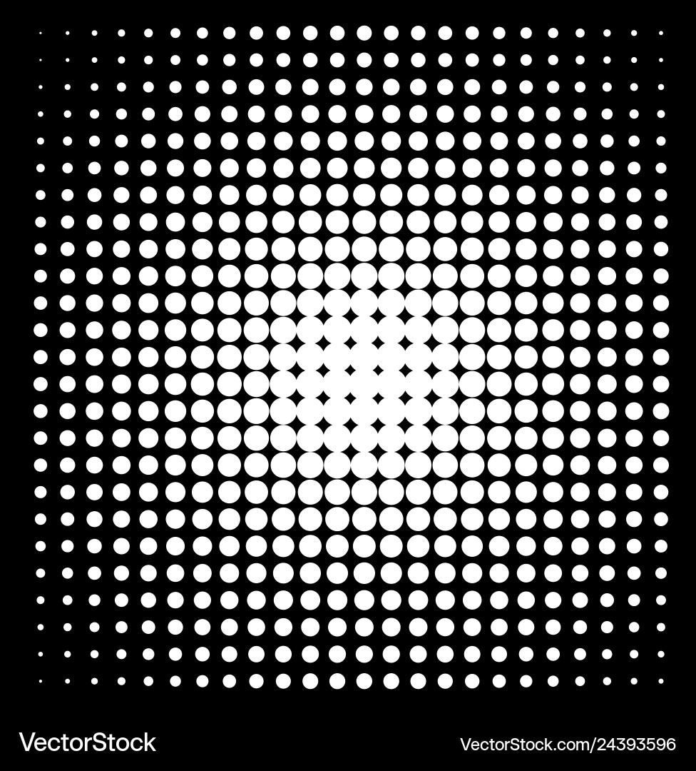 Circle in halftone dot pattern Circle in halftone dot pattern vector image