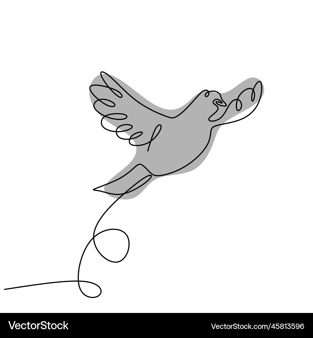 Continuous one line drawing of swallow bird Continuous one line drawing of swallow bird Vector Image