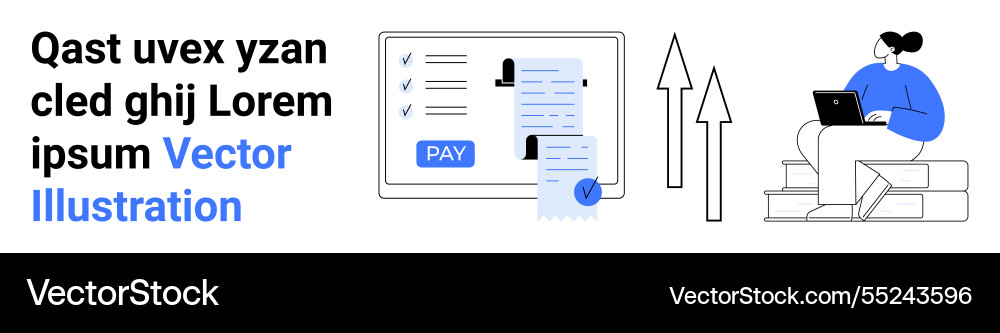 Digital payment process and data submission Digital payment process and data submission vector image